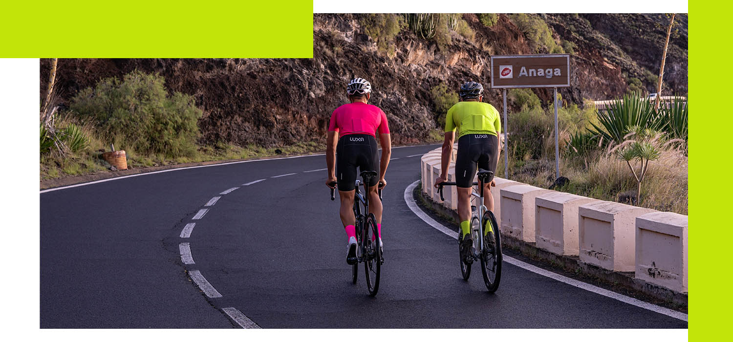 lime men's cycling gear made by Luxa in Europe